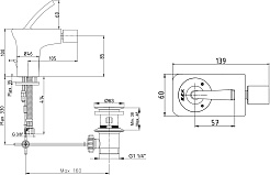 E.C.A. Смеситель для биде Novita 102110193 хром – фотография-2